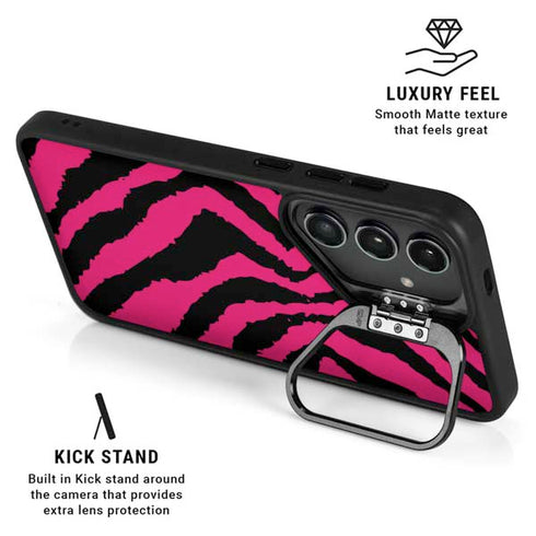 Retro Zebra Galaxy S25 Kickstand Case